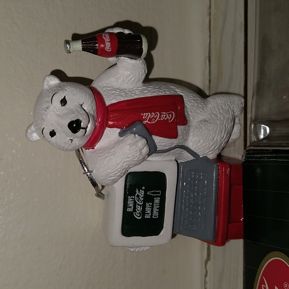 Vintage 1997 & 1998 Coca-Cola Polar Bear & Bottle Ornaments - Picture 2 of 3